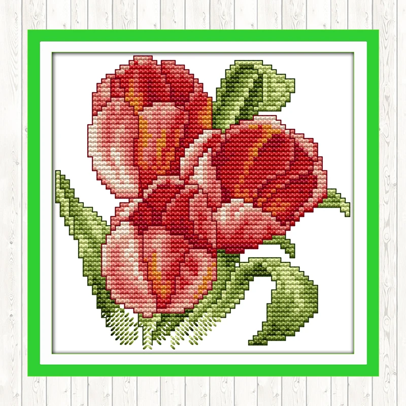 Joy Sunday Cross Stitch Mini Patterns Flowers Series 14CT 11CT DIY Handwork Embroidery Kit DMC Needlework Set Crafts Wholesale | Дом и сад