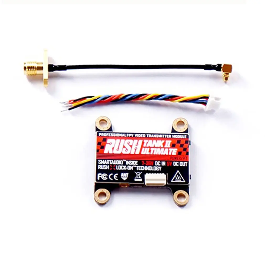 

FPV 5.8G Image Transmission RUSH-TANK II Second-generation PIT/25-800mW2-8S External Audio Support Audio Input