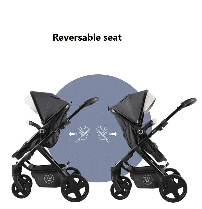 VIKI luxury 2 в 1 сиденье для детской коляски с люлькой kinderwagen коляска/коляска заднее