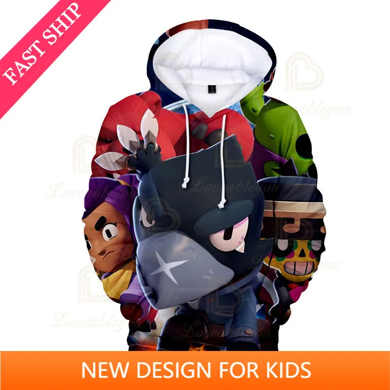 

Crow Shoot Game 3D Hoodie Browlers EMZ and Star, Shoot Children's Baby Clothing Jackets Women Kids MAX Tops 2021 Boys Girls