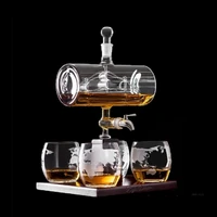 creative decanter set sailing decanter whiskey wine glass set one bottle four cups with wooden base
