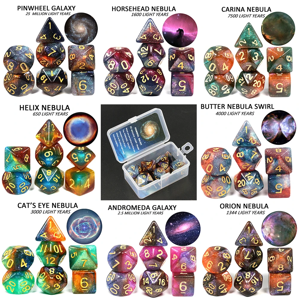 8 тем космическая галактика концепт кости 7 шт. ролевые игры настольные