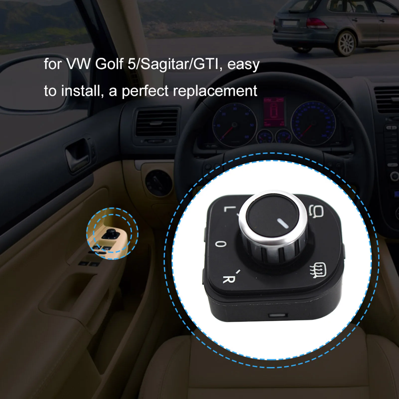 Автомобильный стиль зеркало заднего вида переключатель зеркала для регулировки