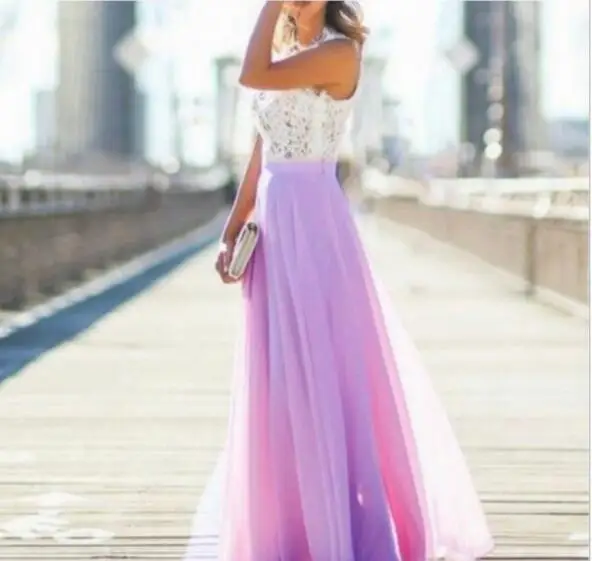 Дешевые Длинные Платья для подружек невесты 2021 розовое кружевное шифоновое