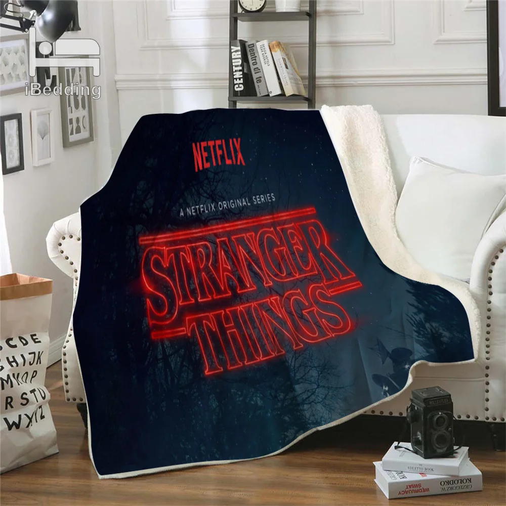 

Одеяло премиум-класса с принтом из фильма «очень странные дела»