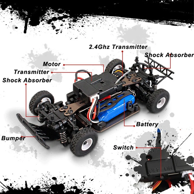WLtoys K989 1:28 2.4G 4CH RTR Off-Road Remote Control RC Car Children's Toys EU Plug