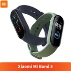 Смарт-браслет Xiaomi MI Band 5 с AMOLED экраном mi Band 5 Смарт-браслет с Bluetooth водонепроницаемый смарт-браслет MI Band для умных видов спорта