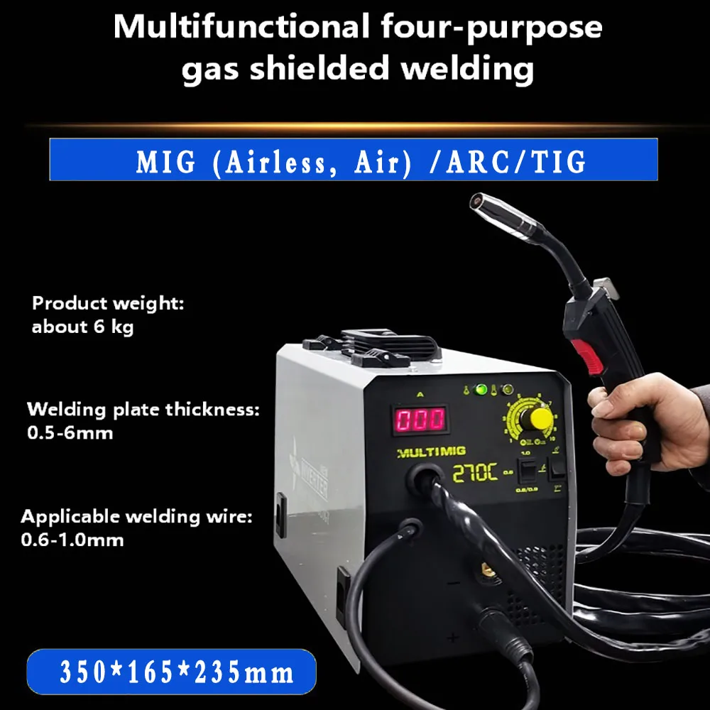 270A портативный сварочный аппарат 4 в 1 IGBT инвертор Synergic TIG MMA MIG газовый
