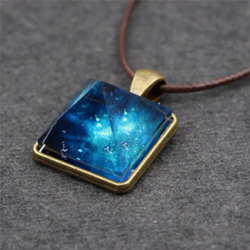 1 шт. ожерелье унисекс пирамида натуральная красота хрустальный кулон фантазия