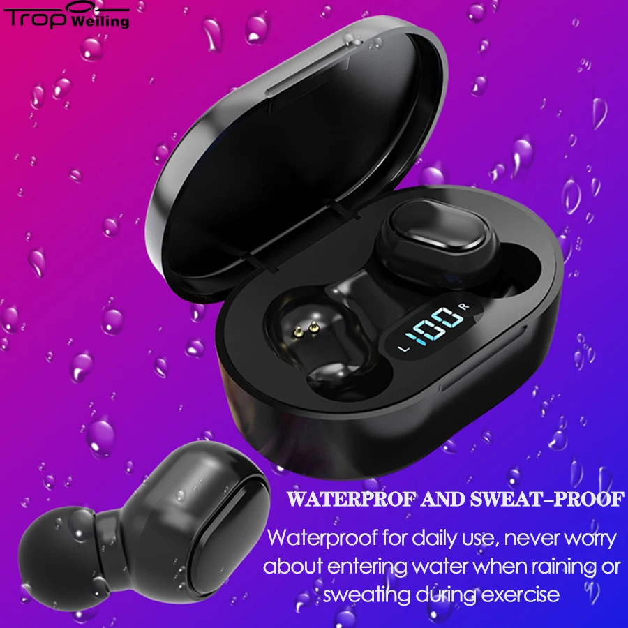 Беспроводные Tws наушники Trop Weiling Bluetooth E7S Спортивная гарнитура fone с двойным