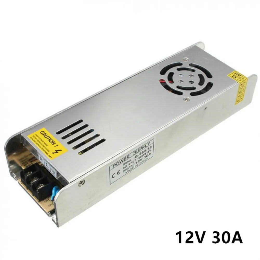 

Led Power Supply 12V 30A 360W Small Volume Single Output Switching Power Supply Driver for LED Light Strip Display AC200-240V