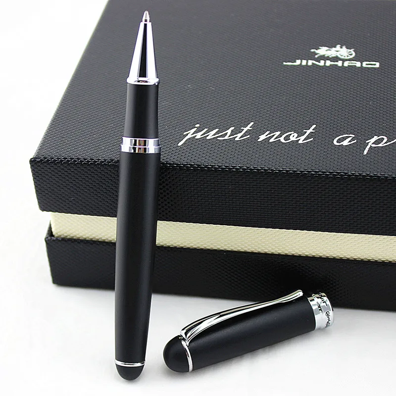 Jinhao 750 Делюкс шариковая ручка черные и серебряные Канцтовары Школьные офисные