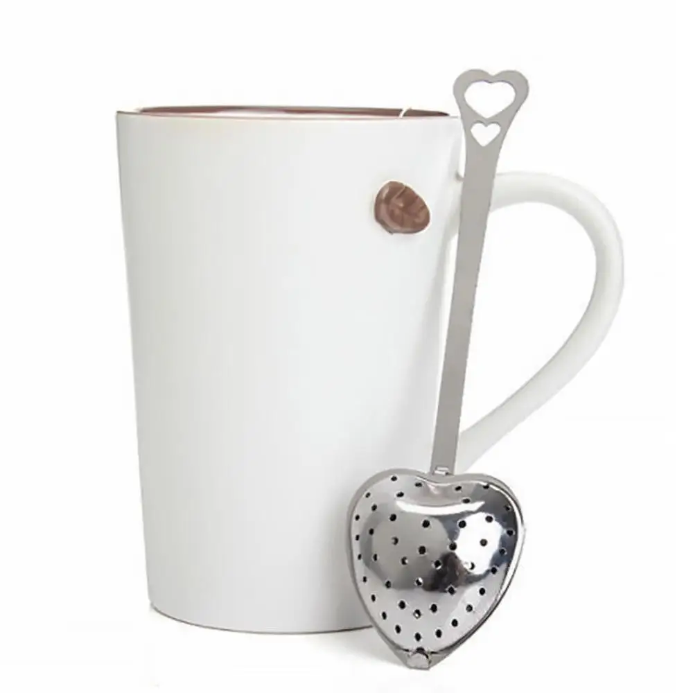 

Stainless Steel Tea Strainers Heart Shape Tea Balls Tea Herb Spice Infuser Spoon Filter Tea Brewer Coffee Scoop Tea Infuser Tea