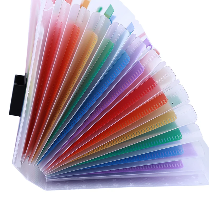 Buckle Models Rainbow 13-pin Organ Bag Portable Information Things Package Plastic Student File | Дом и сад