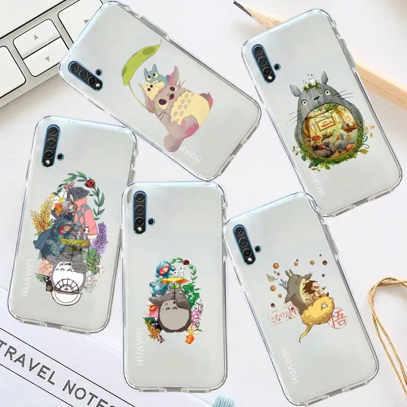 

Spirited Away anime Phone Case Transparent for Huawei honor P mate Y 20 30 40 10 8 5 6 7 9 i x c pro lite prime smart