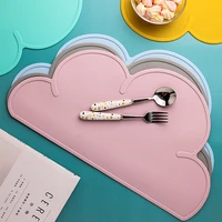 cute silicone placemat cloud shape baby kid table pad non slip waterproof heat insulation plate mat kitchen gadget easy cleaning