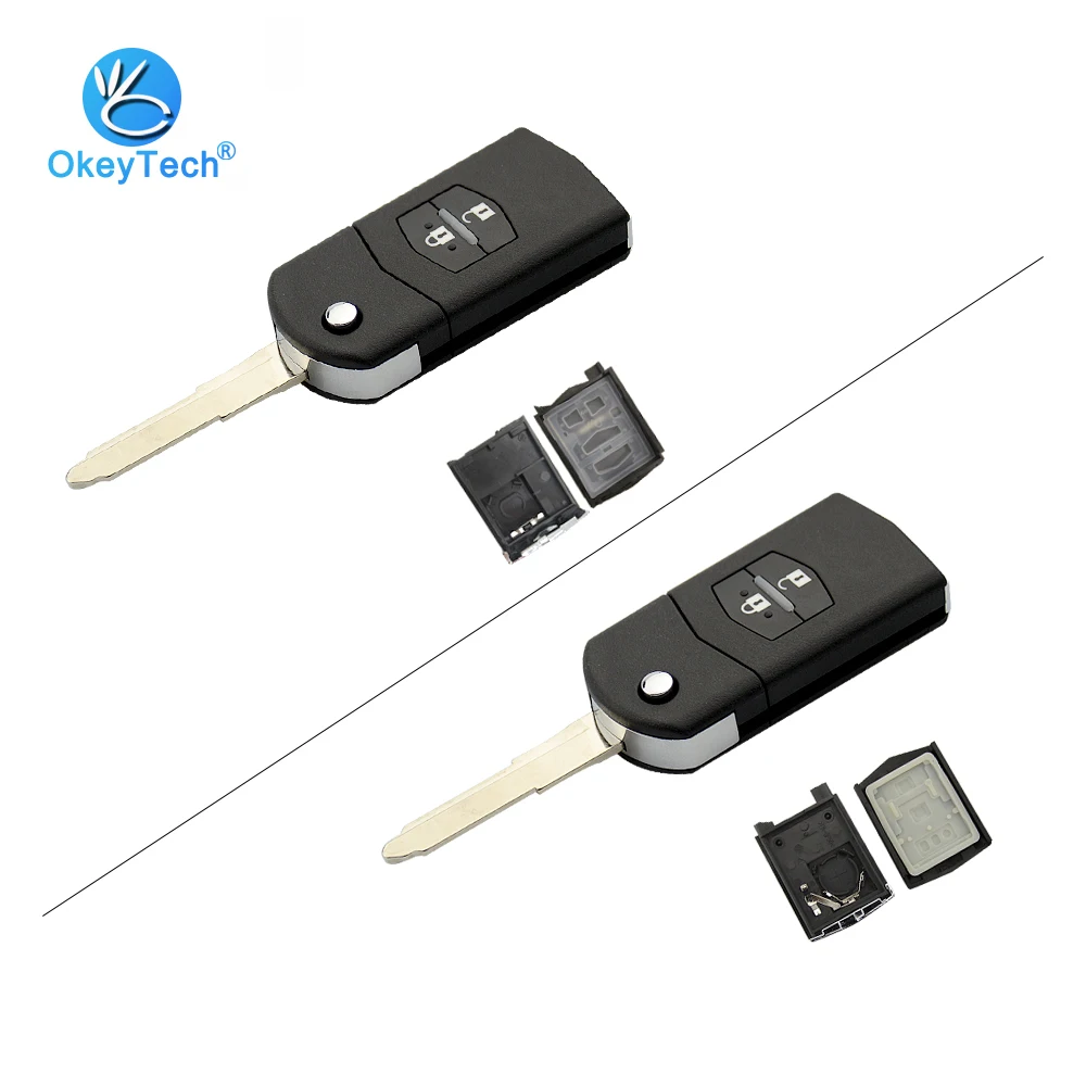 Складной чехол для автомобильного ключа с 2 кнопками OkeyTech Сменный Чехол