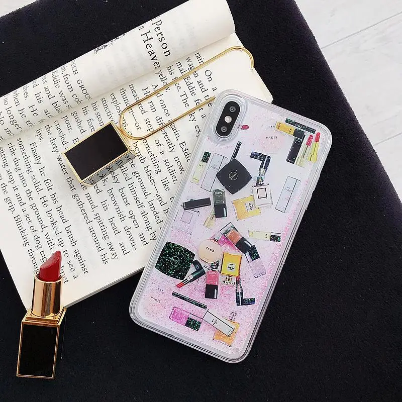 KISSCASE Makeup Liquid Quicksand Phone Case for iPhone XS XR XSMAX X Cover Shockproof Bling |