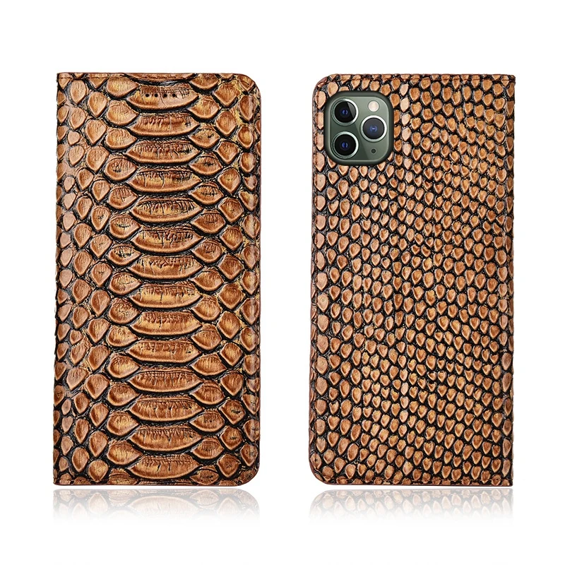 Откидной чехол из натуральной кожи с изображением питона держатель для карт iphone