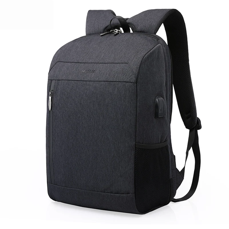 New Men Korean-style Casual USB Breathable Business Computer Bag Travel Bag Student School Bag