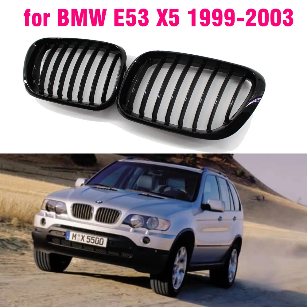 

Передняя Глянцевая решетка для BMW E53 X5 1999 2000 2001 2002 2003