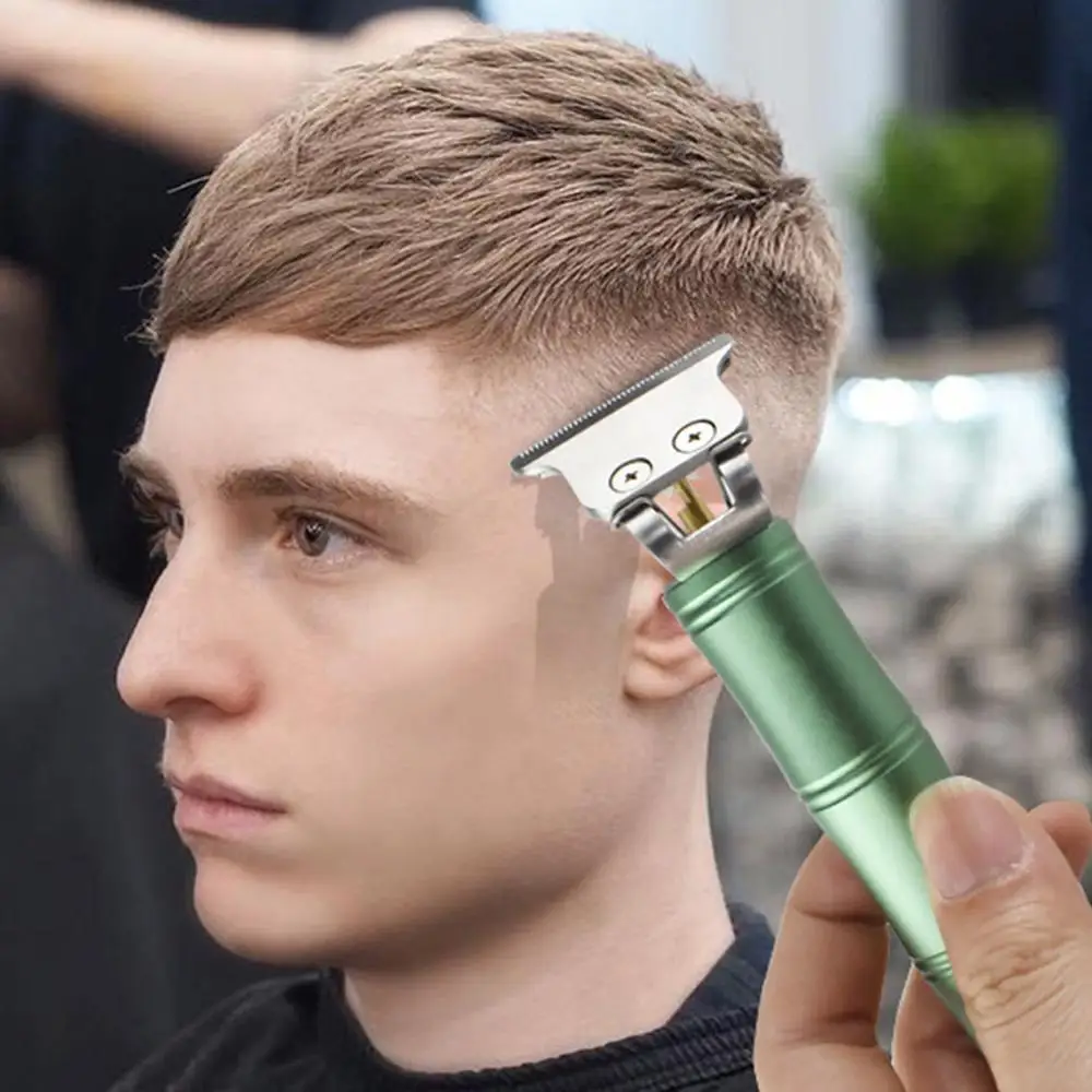 

USB Rechargeable Hair Clipper Haircut Men Outliner Close Cutting Hair Grooming Kit with 3 Guide Comb