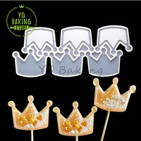 new 2 styles crown design epoxy silicone lollipop mold chocolate candy mould fondant cake decorating tools kitchen bakeware