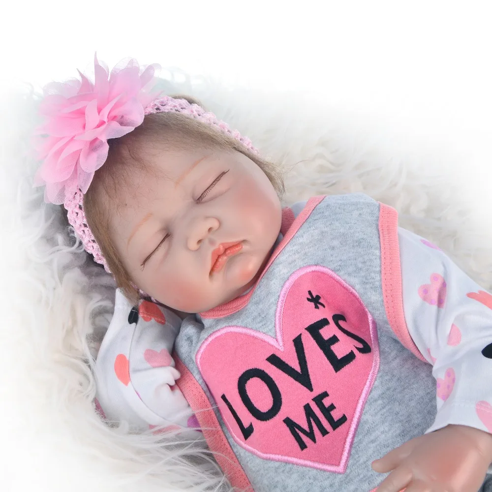 55 см мягкие силиконовые куклы bebe reborn реалистичные для девочек хлопковые игрушка
