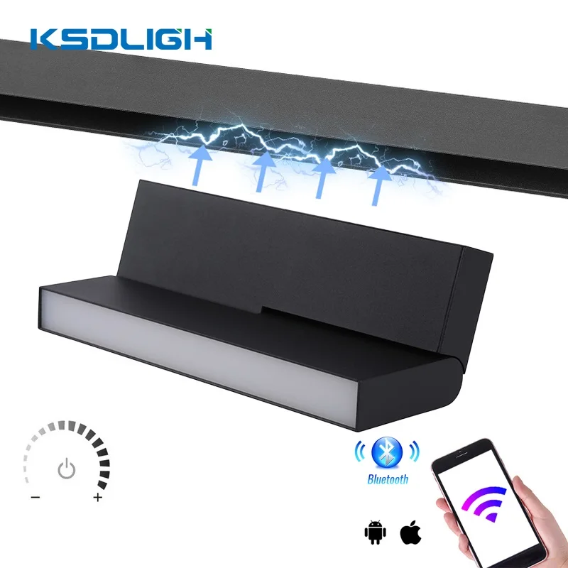 

4.0Wireless Bluetooth Dimmable Smart Lamp Magnetic LED Track Lighting Recessed Light For Home Kitchen Living Room By IOS/Android