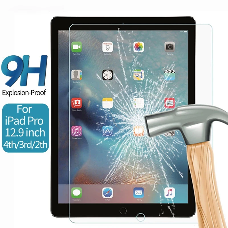 

9H закаленное стекло для iPad Pro 12,9 2020 2018 защита для экрана для Apple iPad Pro 12,9 2017 2015 Взрывозащищенная защитная пленка
