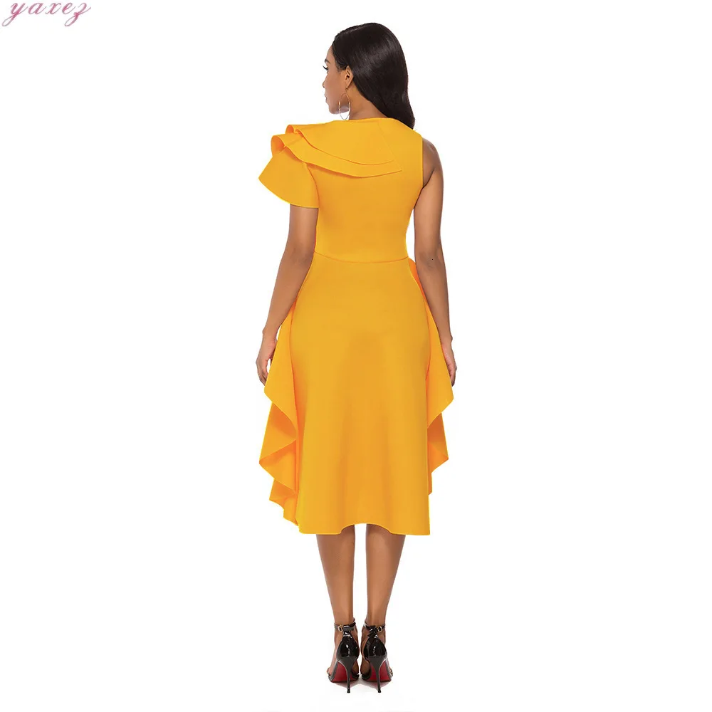 Женские платья с оборками вечернее сексуальное платье неправильной длины