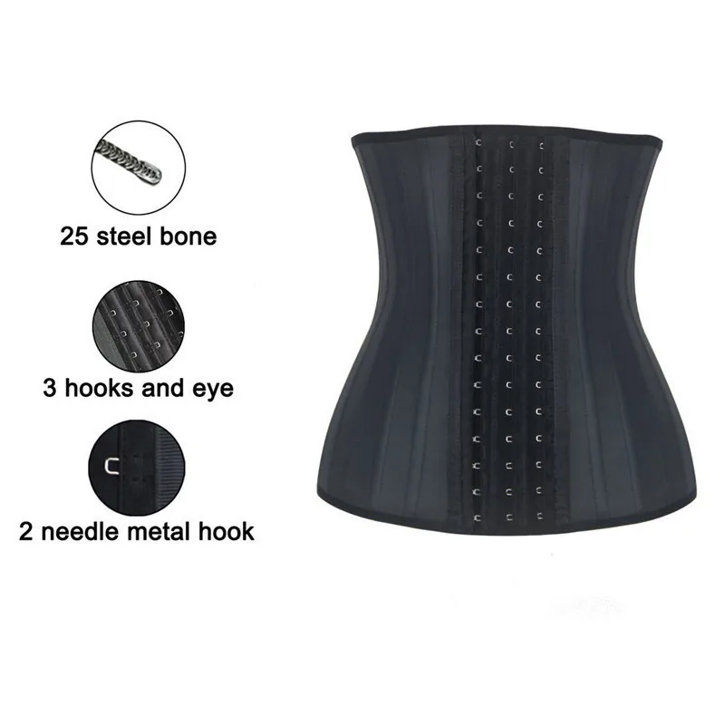 

Taille formateur Cincher Corset Abdomen minceur ceinture minceur Corset et Corset 25 acier os caoutchouc 100% Latex bouton Sexy