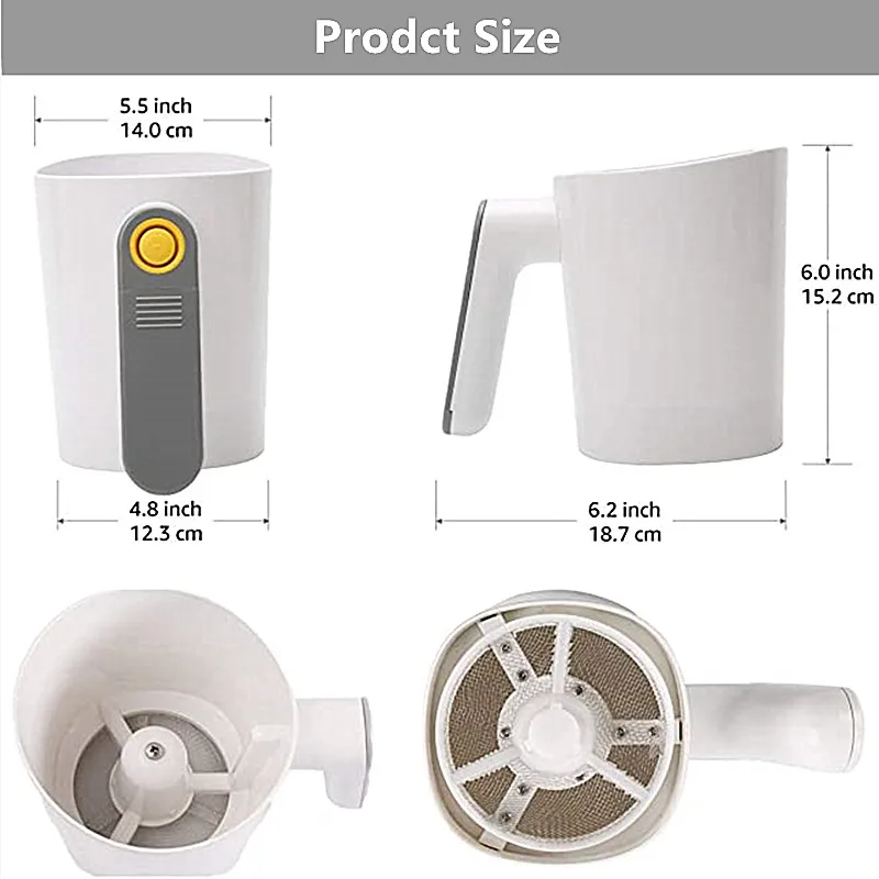 Ручное электрическое сито для порошка внутреннее из нержавеющей стали