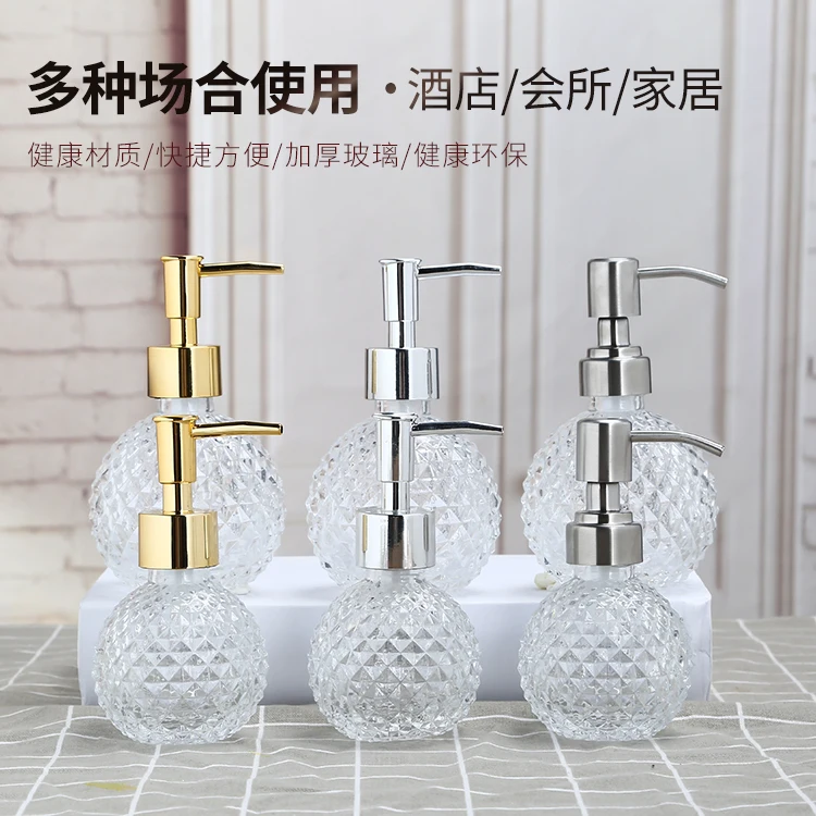 Украшение для ванной стеклянная Европейская ручная бутылка антисептика лосьона