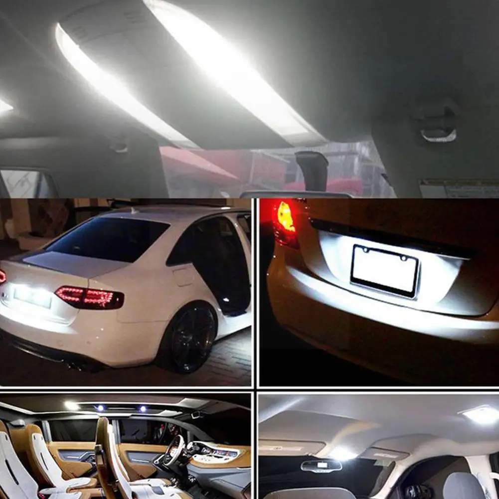 

Led Car Interior Bulb Error Free T10 White 12v Car White Wedge Q0L5 Use For Both Side External Lamp Suitable Internal Light E9K0