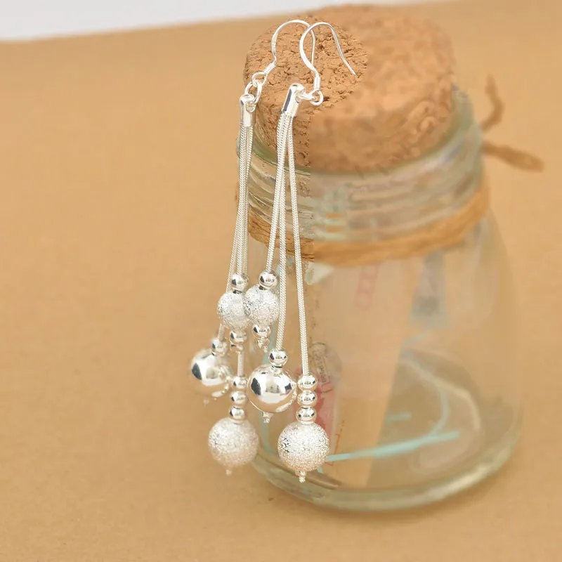 Элегантный комплект из серебра 925 пробы женский ювелирный модное 3 слойное