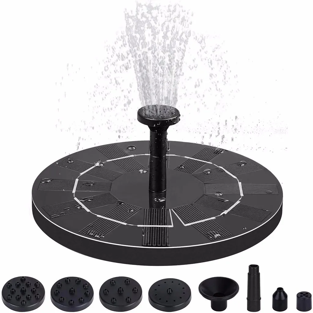 Солнечный насос фонтаны 1 4 Вт свободно стоящий Плавающий птица ванна водяные