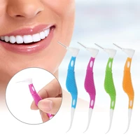 8pcsset colours disposable toothpicks soft interdental brushes dental oral care tools
