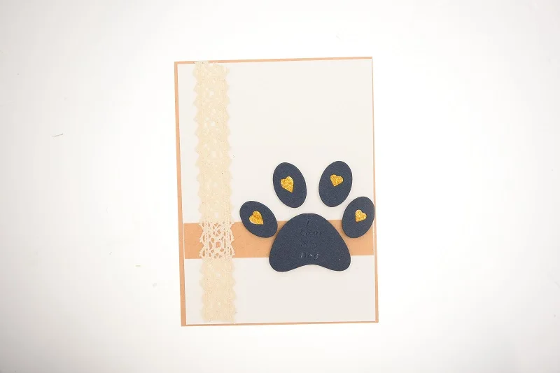 GJCrafts надпись Я люблю свою собаку штампы для резки следов новинка 2020 скрапбукинга