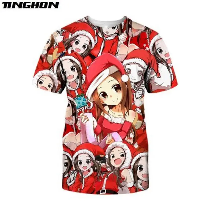 Забавные крутые Аниме толстовки Рождественский комикс Takagi-san Harajuku пуловер
