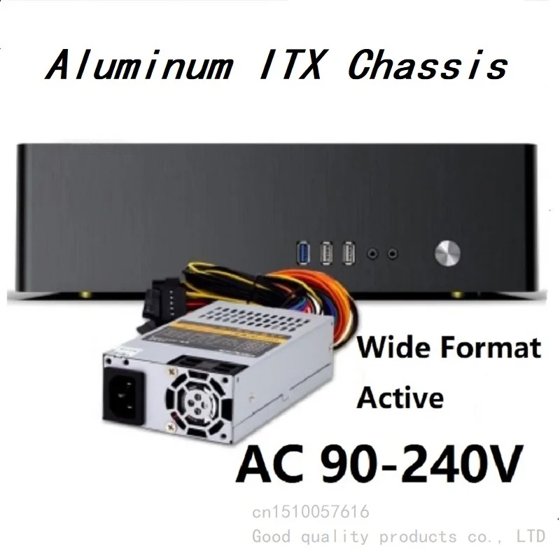 HTPC чехол для компьютера 9001 черный алюминиевый горизонтальный ITX шасси