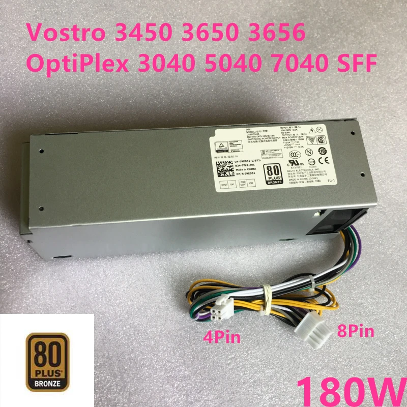 

New PSU For Dell Vostro 3450 3650 3656 3040 5040 7040 8Pin 180W Power Supply H180AS-03 HU180ES-01 AC180NS-00 L180ES-01 L180AS-03