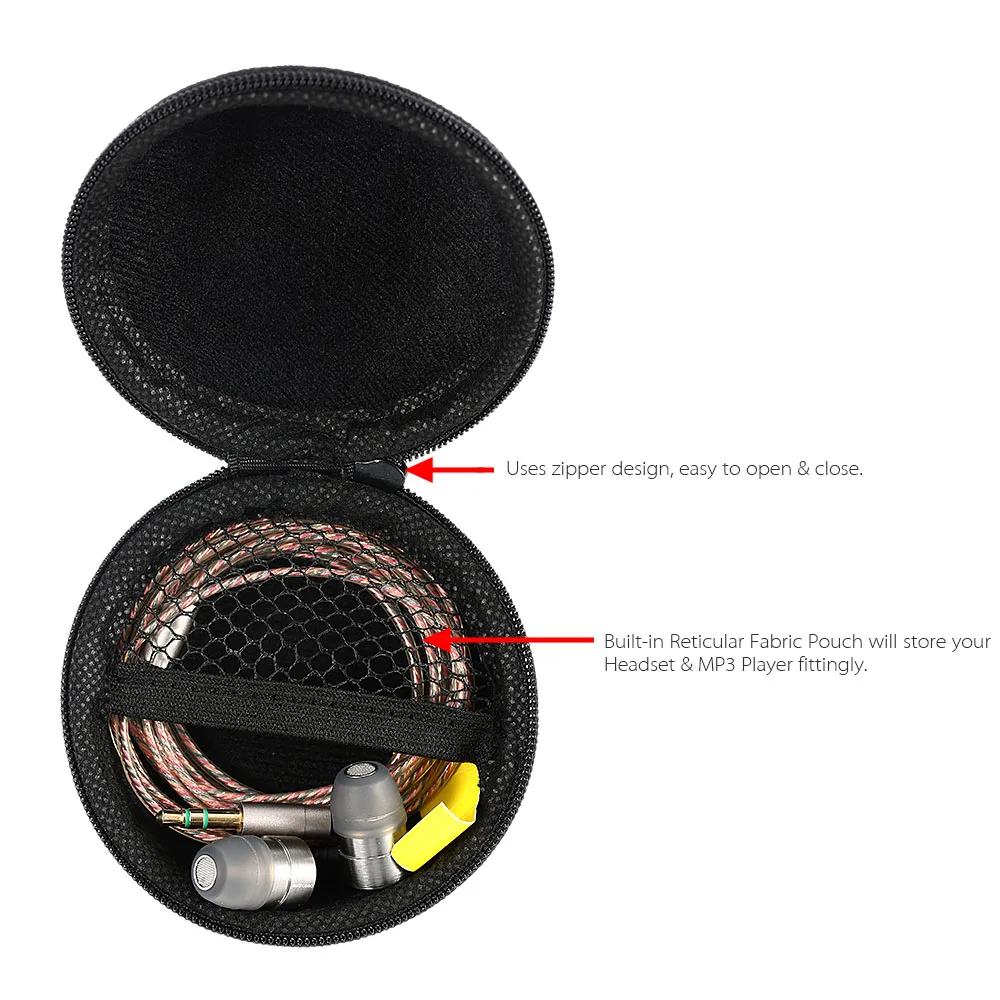 Чехол-органайзер для наушников и гарнитуры на металлической цепочке |