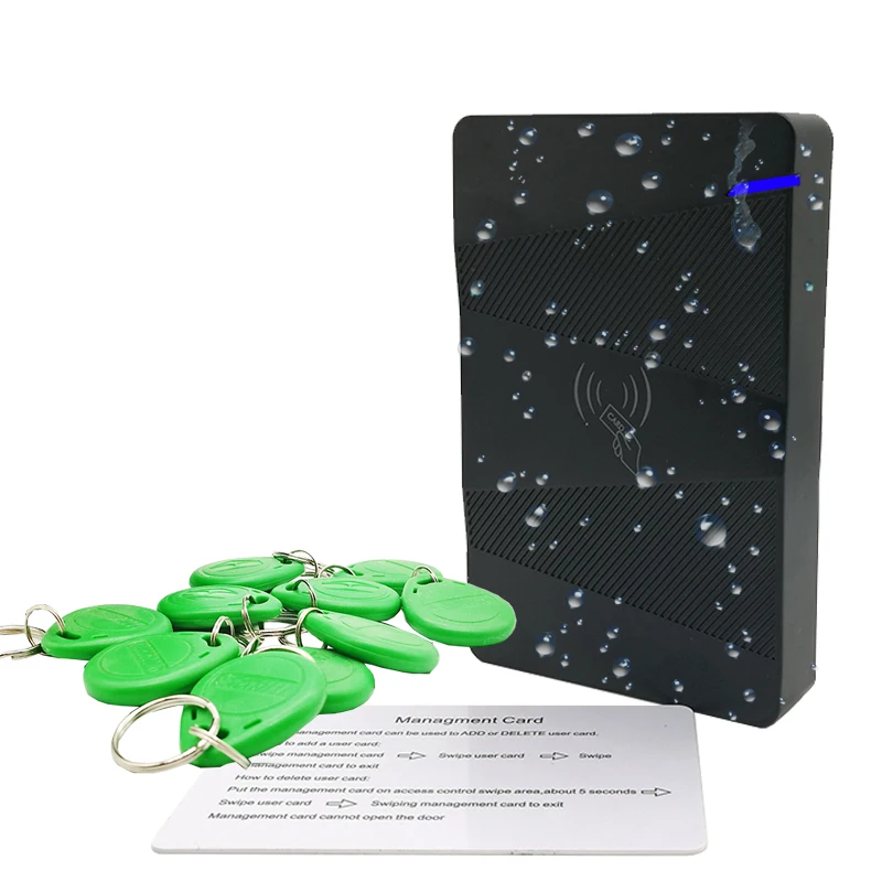 Green Keyfobs Водонепроницаемый 125 кГц Открыватель двери безопасности двери Rfid Контроль доступа с 15000 пользователей RFID система контроля допуска к двери - Цвет: Green Keyfobs