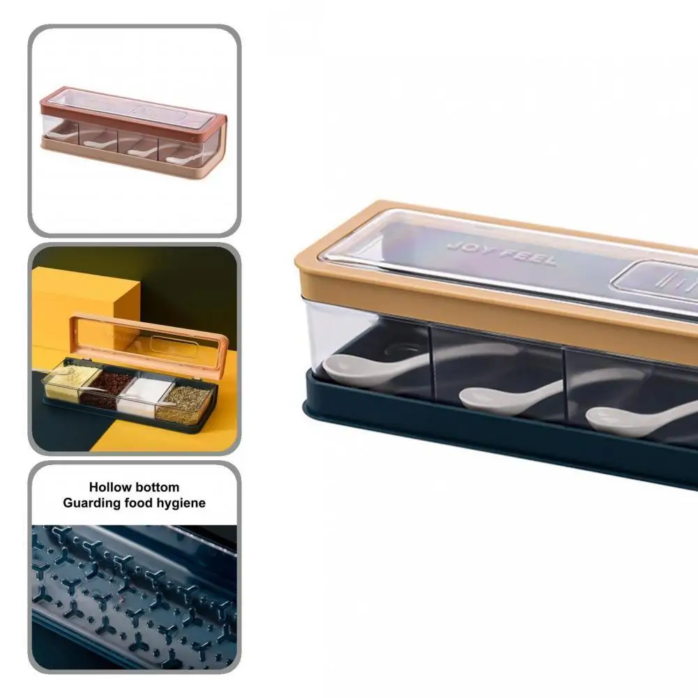 

No Odor 1 Set Durable Easy to Refill Seasoning Tank Dust-proof Seasoning Tank with Lid for Home