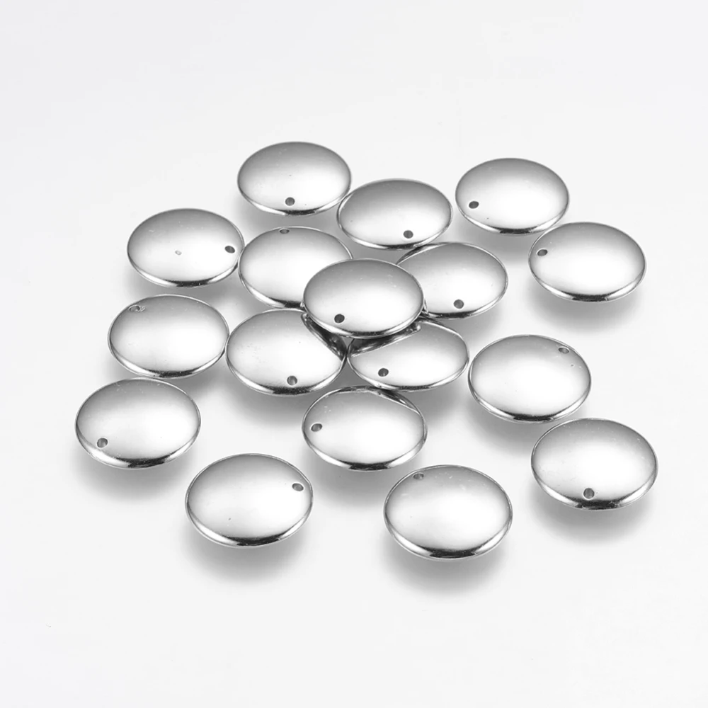 

50PCS CCB Plastic Beads Flat Round Platinum 18x4mm Hole: 1mm