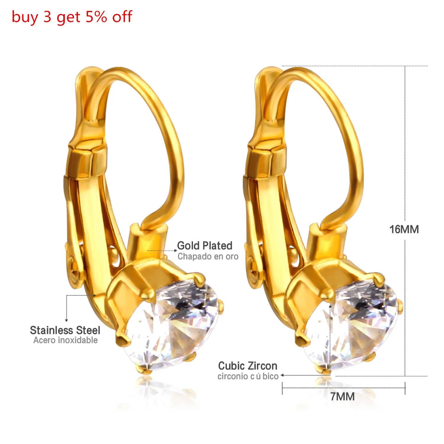 Роскошные золотые серьги с кристаллами CZ для женщин модные ювелирные изделия