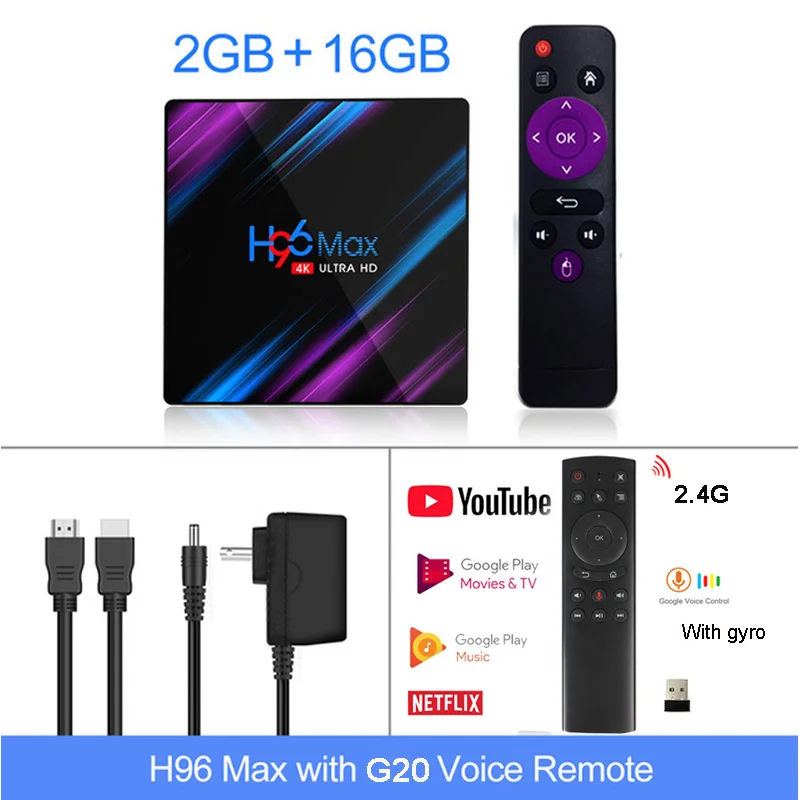 2GB16GB G20S VOICE H96 Max 3318 Android 9,0 ТВ приставка 2,4G/5G Wifi RK3318 четырехъядерный BT4.0 Смарт ТВ приставка 2G/4G 16G/3 2G/64G Мини приставка HDMI светодиодный дисплей - Цвет: 2GB16GB G20S VOICE