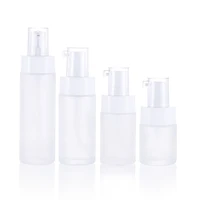 5pcslot 20 30 40 60 ml new empty frosted glass skin care bottles with loton pump for cosmetic packaging