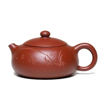 flat xishi yixing purple clay teapot raw mineral teapot tea set chinese tea set household teapot cute teapot